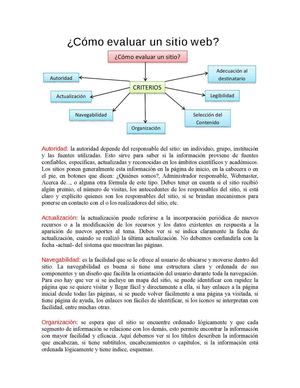 Evaluar un sitio web
