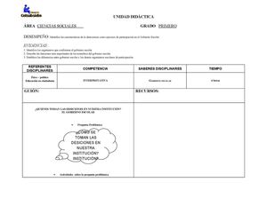 UNIDAD DIDÁCTICA TERCER GRADO