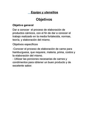 Cartilla carne para hamburguesa