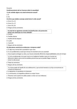 Condicionamiento del ser humano sobre la secualidad