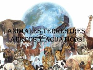 CARTILLA SOBRE LOS ANIMALES TERRESTRES, AÉREOS Y ACUÁTICOS