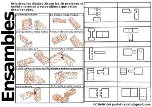 Ejercicio ensambles en madera