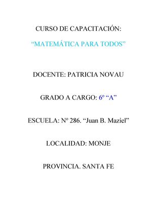 Secuencia : Operaciones con números naturales- 6° grado- Esc. 286