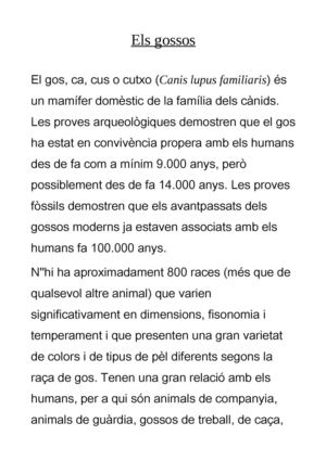 els gossos (animals)