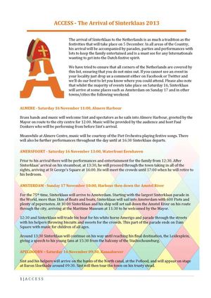ACCESS - Sinterklaas Arrival 2013