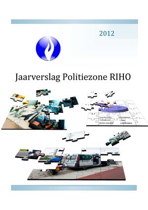 Politiezone RIHO - Jaarverslag 2012