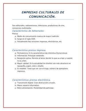 empresas culturales de la comunicación