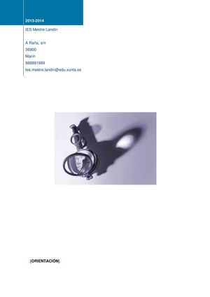 Programación do Dep. de Orientación. Curso 13-14