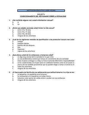 condicionamiento del ser humano acerca de la sexualidad.