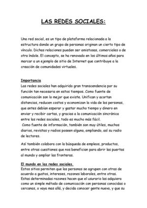 Tic-Las redes sociales