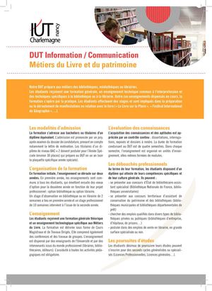 DUT IUT Nancy-Charlemagne