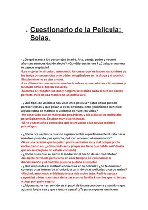 cuestionario pelicul
