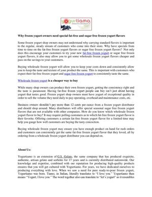 Wholesale Frozen Yogurt