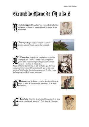 Tirant lo Blanc de l'A a la Z