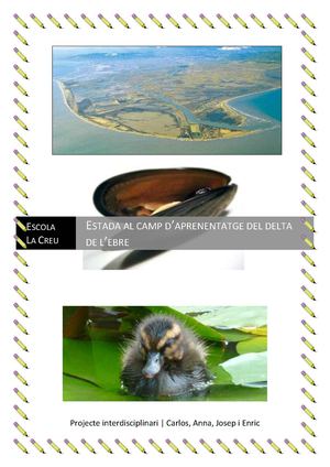 Estada al CdA del Delta de l'Ebre (Projecte interdisciplinari)