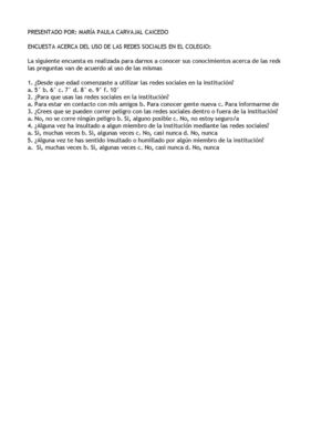 Trabajo de excel - Encuestas