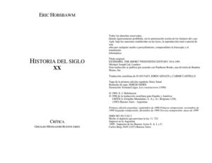 Eric Hobsbaum: Historia del siglo XX - obra completa -