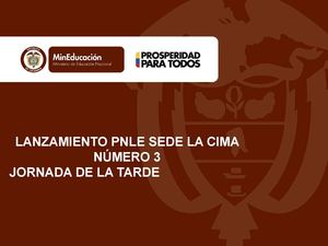 Lanzamiento PNLE # 3