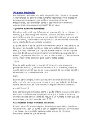 Números Decimales