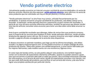 Vendo patinete electrico