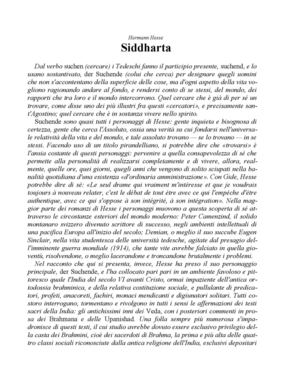 Siddharta di Hermann Hesse
