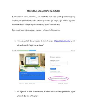 Calaméo - Manual para crear cuenta en Outlook