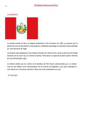 Simbolos patrios del peru