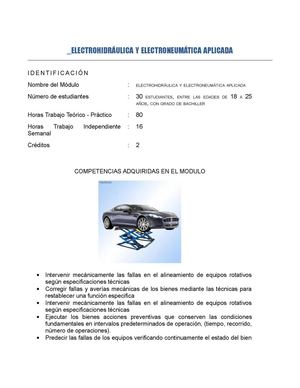 PROGRAMACIÓN DE ELECTROHIDRAULICA