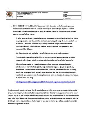 Seguimos experimentando