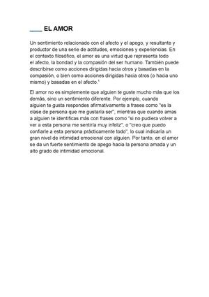 EL AMOR 