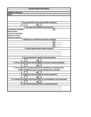Encuesta Postres