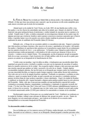 Historia Tabla de Ahmad