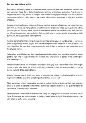 Buy plus size clothing online – the most convenient option