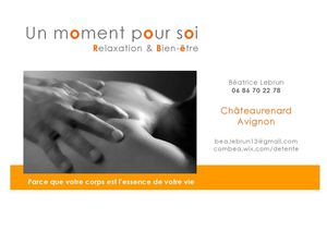 Un moment pour soi - massage-bien-être sur Avignon