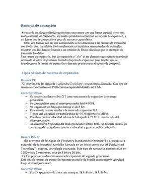 Ranuras de expansi+-ªn