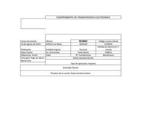COMPROBANTE DE TRANSFERENCIA ELECTRONICA