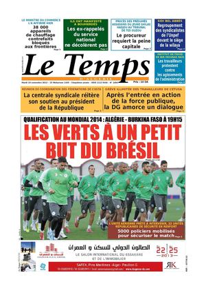 Le Temps d'Algérie Edtion du Mardi 19 Novembre 2013