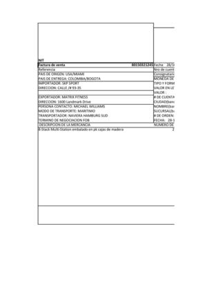 Factura- LIsta-Documento de transporte- Certificado Origen 
