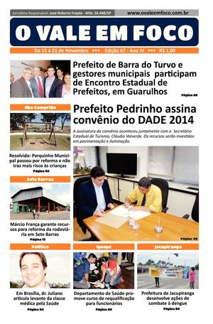 O VALE EM FOCO - EDIÇÃO 67 - Vale do Ribeira