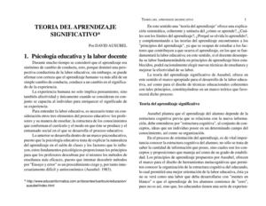 aprendizaje significativo 