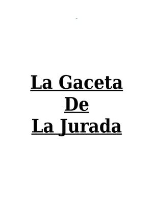 La Gaceta de La Jurada