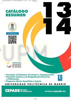 Catálogo Resumen CEPADE 2013-14