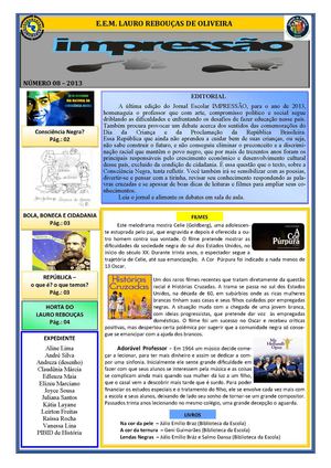 Jornal Escolar - 8ª Edição - Lauro Rebouças