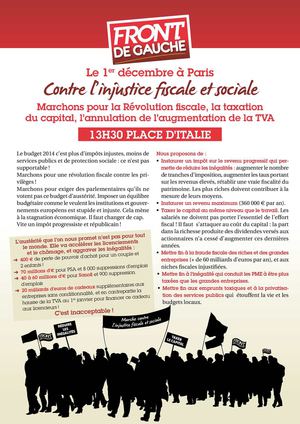 tract Front de gauche marche 1er déc.2013