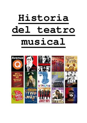 Historia de la Comedia Musical