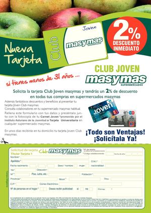 Solicitud Tarjeta Club Joven masymas