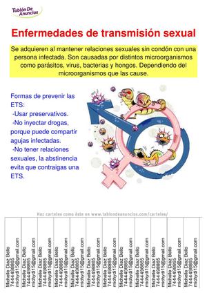 Enfermedades de transmisión sexual