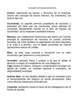glosario contabilidad