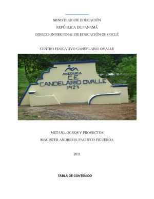 logros de candelario ovalle 2011