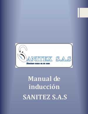 MANUAL DE INDUCCION SANITEX SASSSSSSSSSSSSSSSSSS